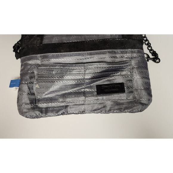 Simply Vera Wang Sequins Evening Clutch Purse Metallic Accent. - Picture 8 of 13